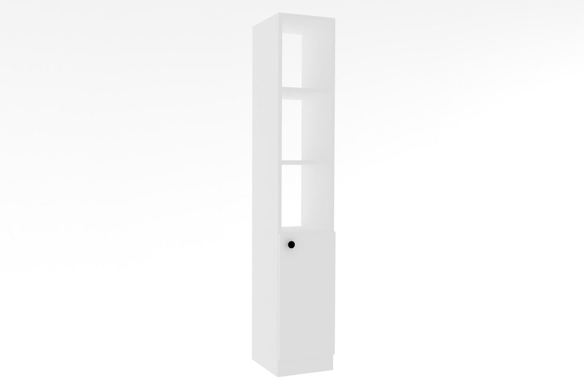 Armário de banheiro escandinavo – 30 x 170 x 29,6 cm – branco – painel de partículas revestido a melamina