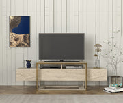 Móvel de TV – 160cm x 49.8cm x 46.1cm – Travertino – MDF