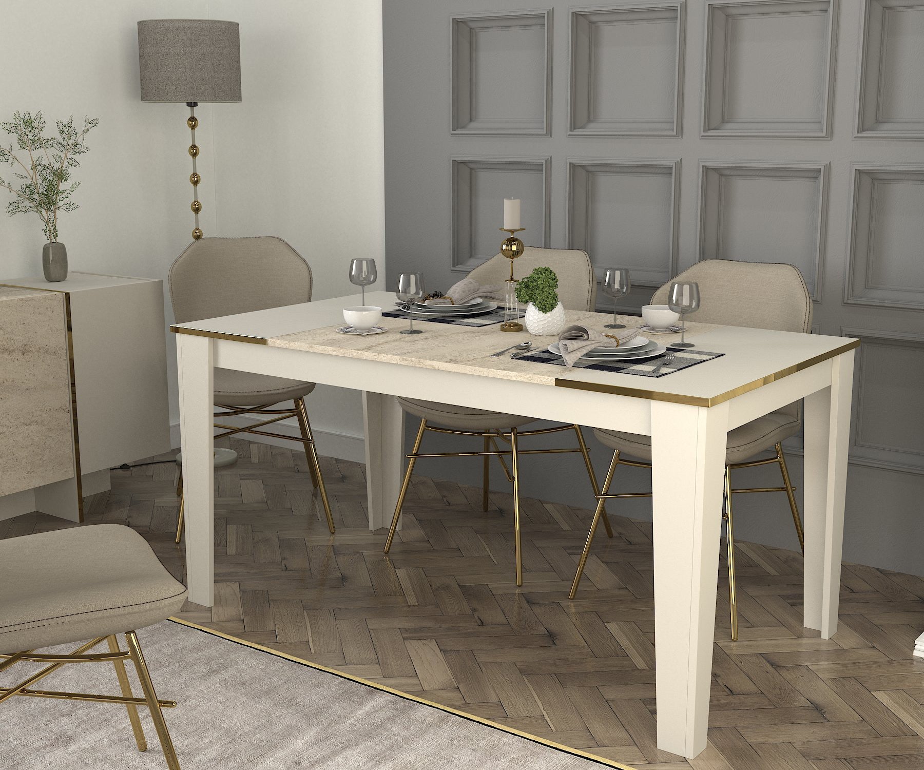 Mesa de jantar-Veyron-Travertino
Arenito