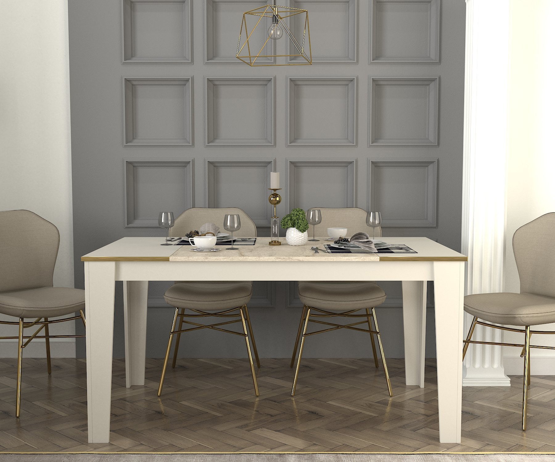 Mesa de jantar-Veyron-Travertino
Arenito