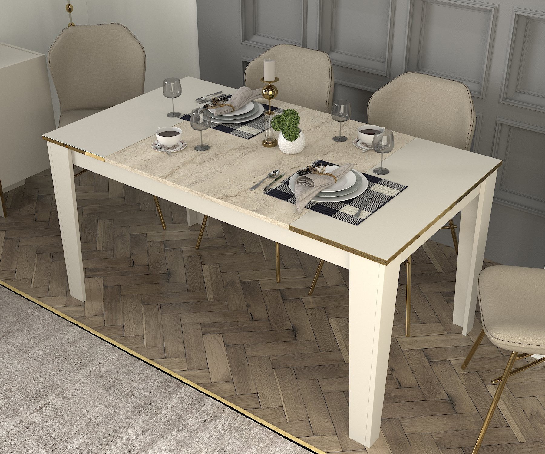 Mesa de jantar-Veyron-Travertino
Arenito