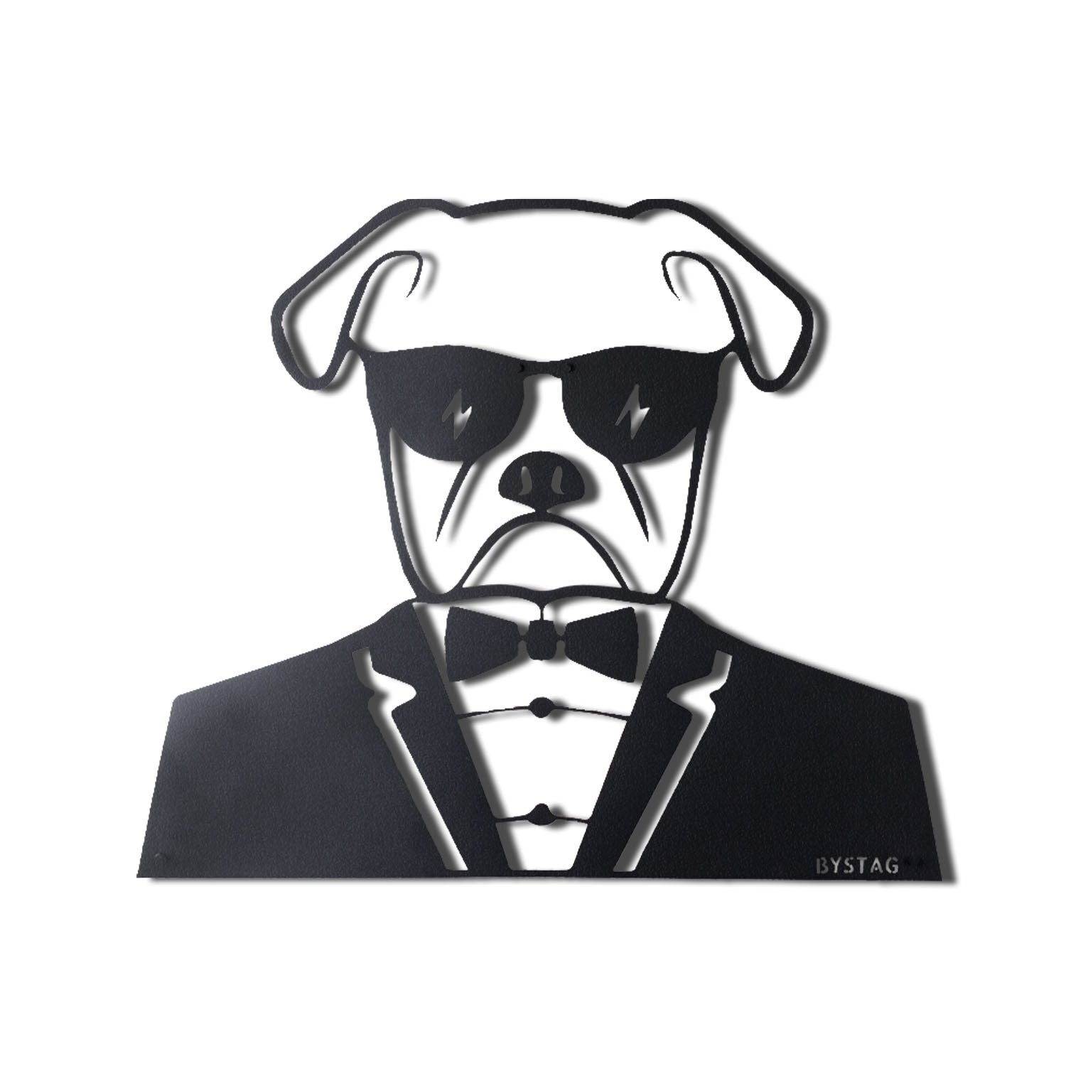 Acessório Decorativo de Parede Bodyguard - Metal Preto 42x50cm para Decoração Interior