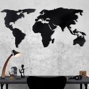 Acessório de parede decorativo de metal preto elegante, 60 x 120 cm | 100% metal (2 mm de espessura) | Fácil montagem na parede | Perfeito para decoração moderna de casa