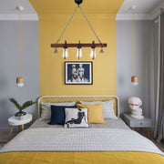 Candeeiro de Teto – 10 x 60 x 70 cm – Nogueira – 100% Pinho Maciço