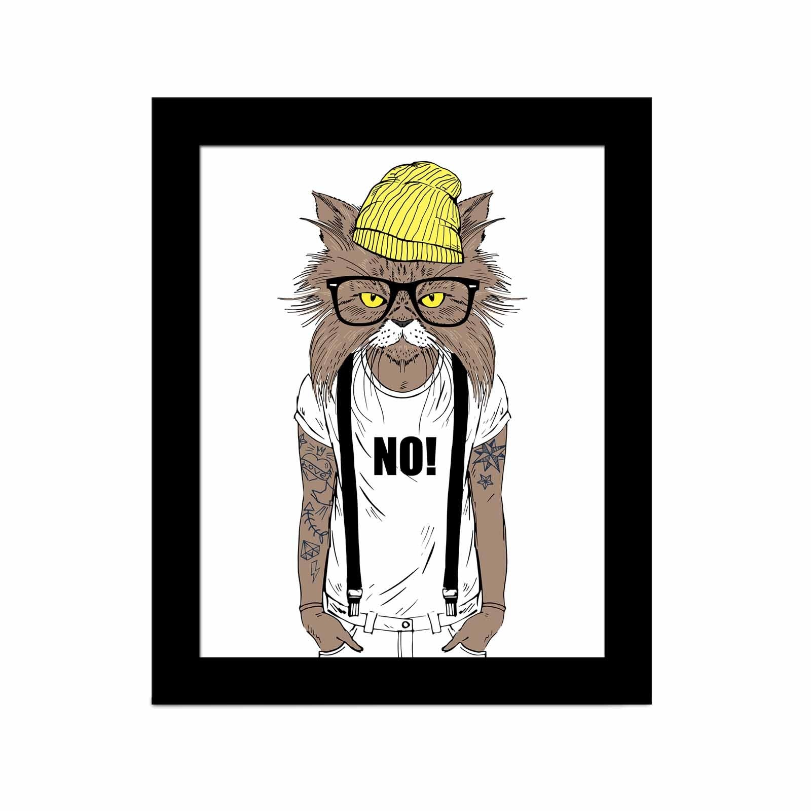 Quadro Decorativo MDF Emoldurado Multicolor 23,5x28,5cm - Arte Moderna para Decoração de Interiores