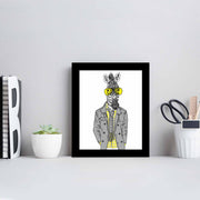 Quadro Decorativo MDF Emoldurado Multicolor 23,5x28,5cm - Arte Moderna para Decoração de Interiores