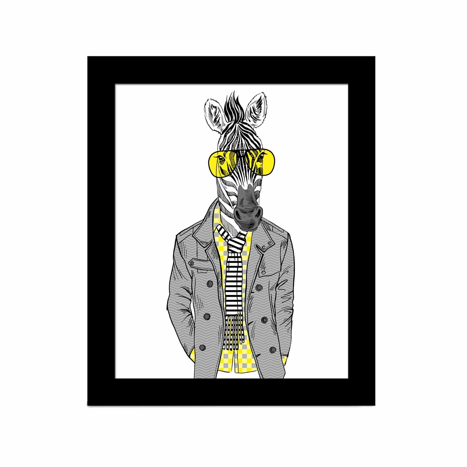 Quadro Decorativo MDF Emoldurado Multicolor 23,5x28,5cm - Arte Moderna para Decoração de Interiores