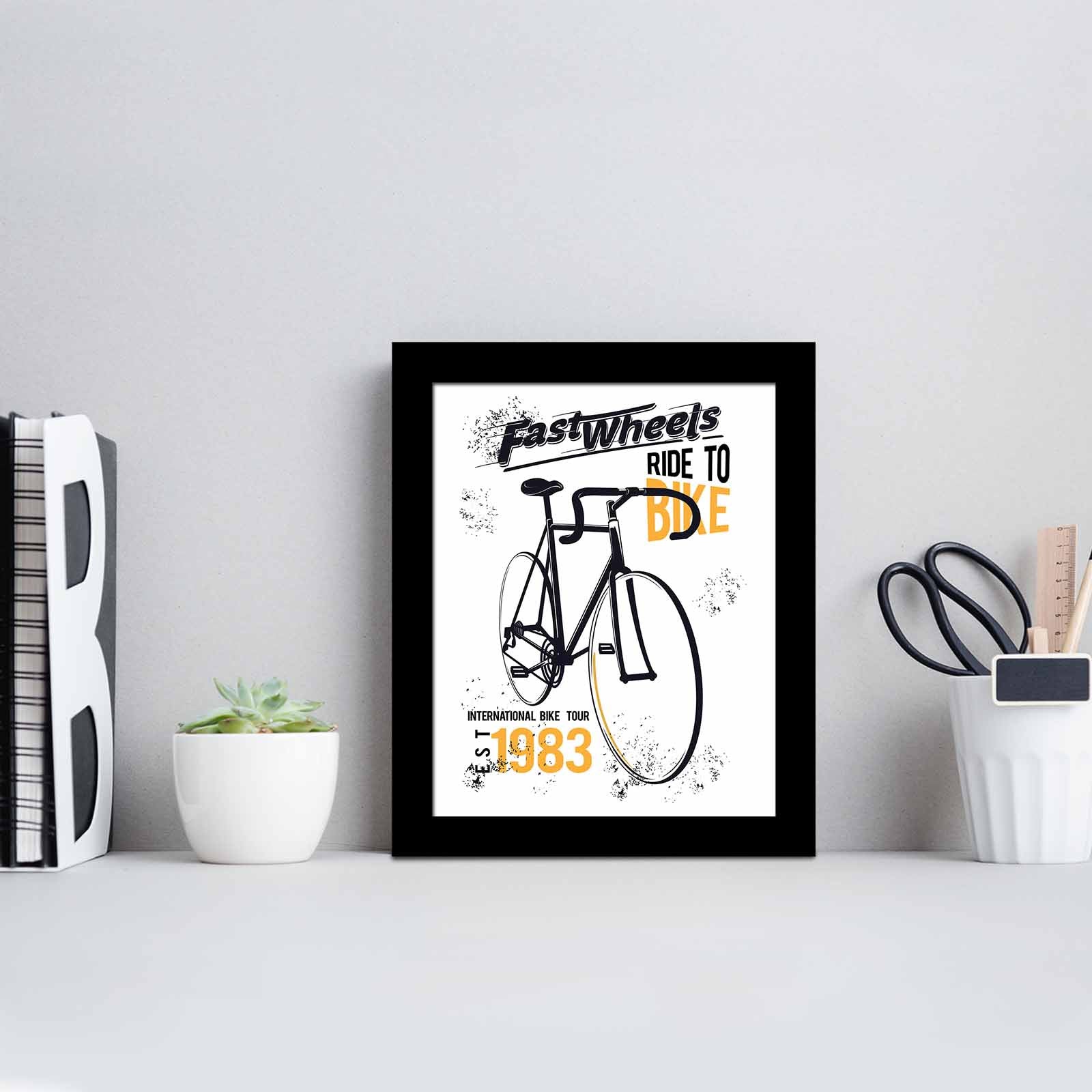 Quadro Decorativo MDF Emoldurado Multicolor 23,5x28,5cm - Arte Moderna para Decoração de Interiores