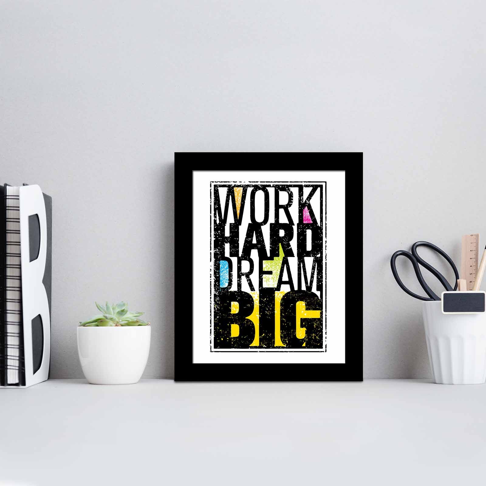 Quadro Decorativo MDF Emoldurado Multicolor SCT-007 - Arte Moderna para Decoração de Interiores 23,5x28,5cm