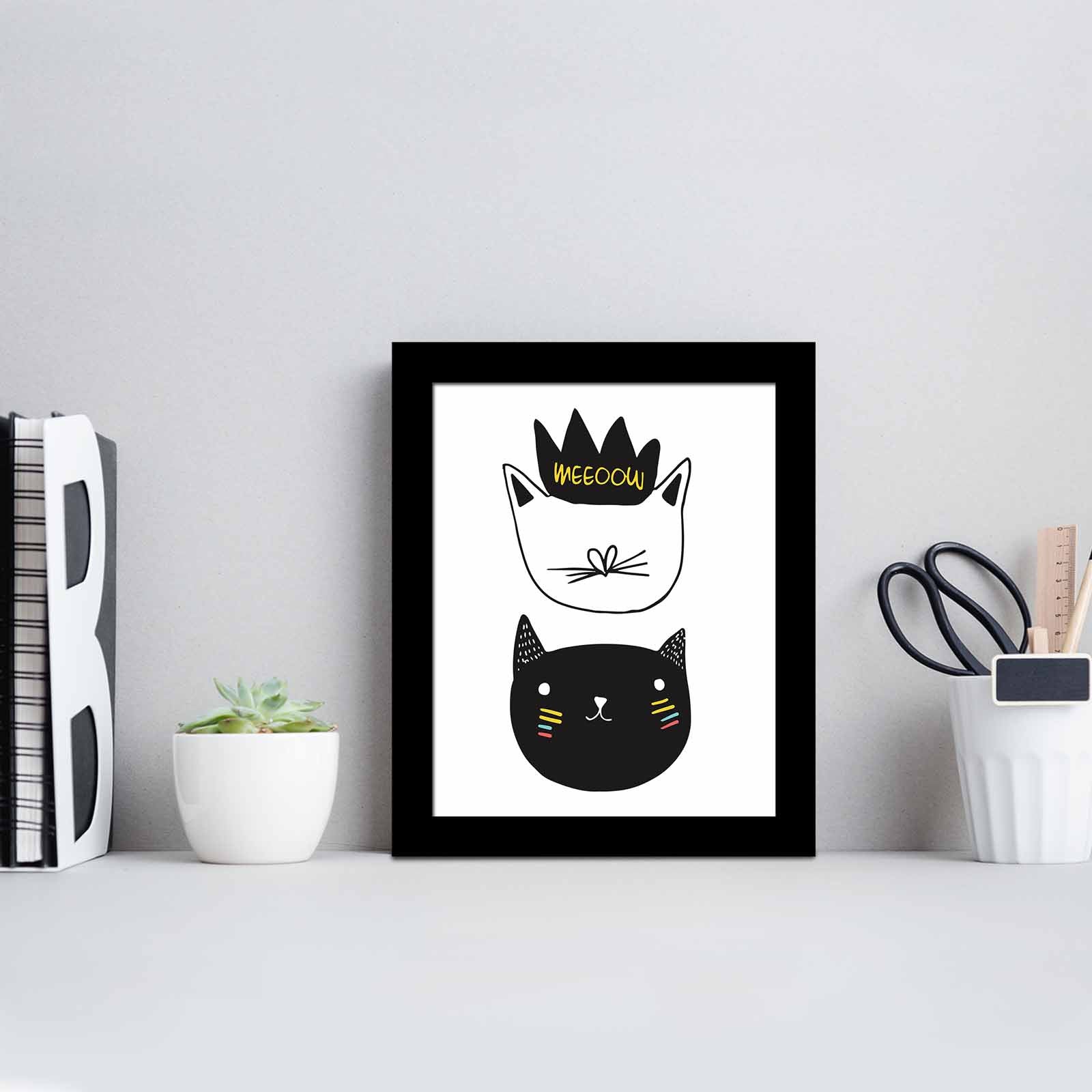 Quadro Decorativo MDF Emoldurado SCT-017 Multicolor 23,5x28,5cm - Arte Moderna para Transformar o Seu Espaço