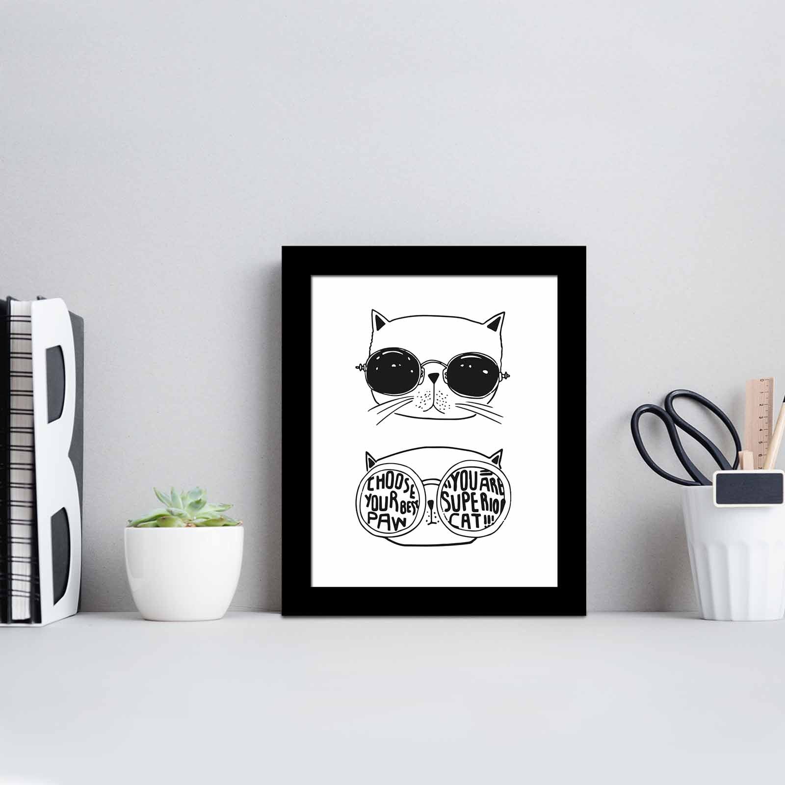 Quadro Decorativo MDF Emoldurado SCT-018 Multicolor 23,5x28,5cm - Arte Moderna para Transformar o Seu Espaço