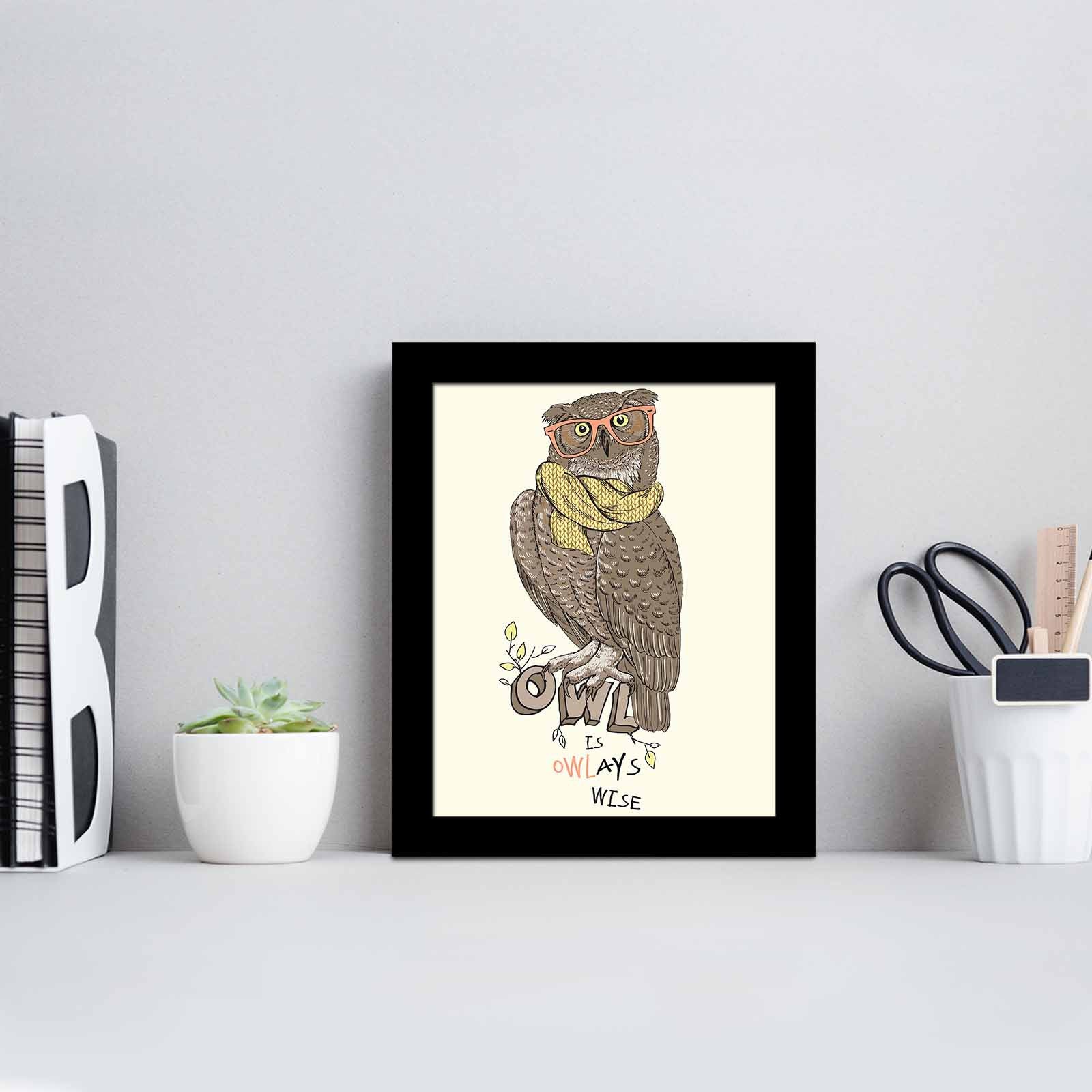 Quadro Decorativo MDF Emoldurado Multicolor SCT-020 - Arte Moderna para Decoração de Interiores 23,5x28,5cm