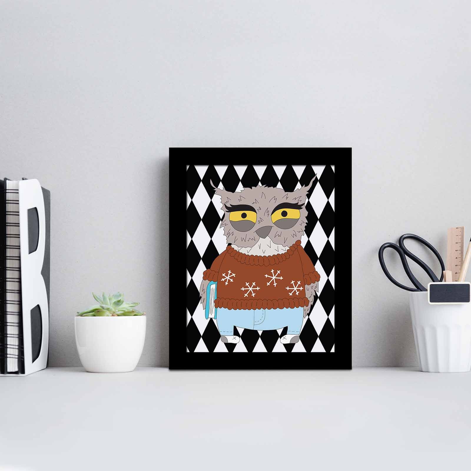 Quadro Decorativo MDF Emoldurado Multicolor 23,5x28,5cm - Arte Moderna para Transformar o Seu Espaço