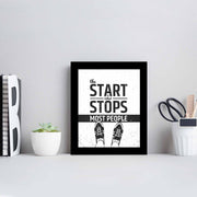 Quadro Decorativo MDF Multicolor com Moldura PVC 23,5x28,5cm - Arte Moderna para Decoração de Interiores