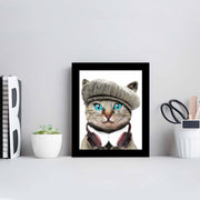 Quadro Decorativo MDF Emoldurado Multicolor SCT-025 - Arte Moderna para Decoração de Interiores 23,5x28,5cm