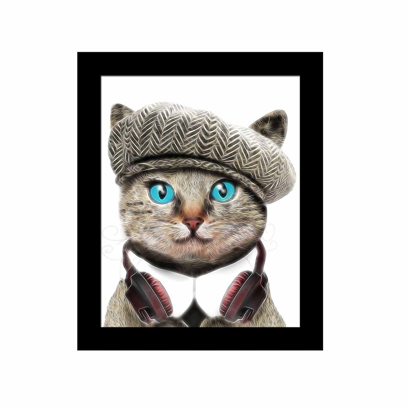 Quadro Decorativo MDF Emoldurado Multicolor SCT-025 - Arte Moderna para Decoração de Interiores 23,5x28,5cm