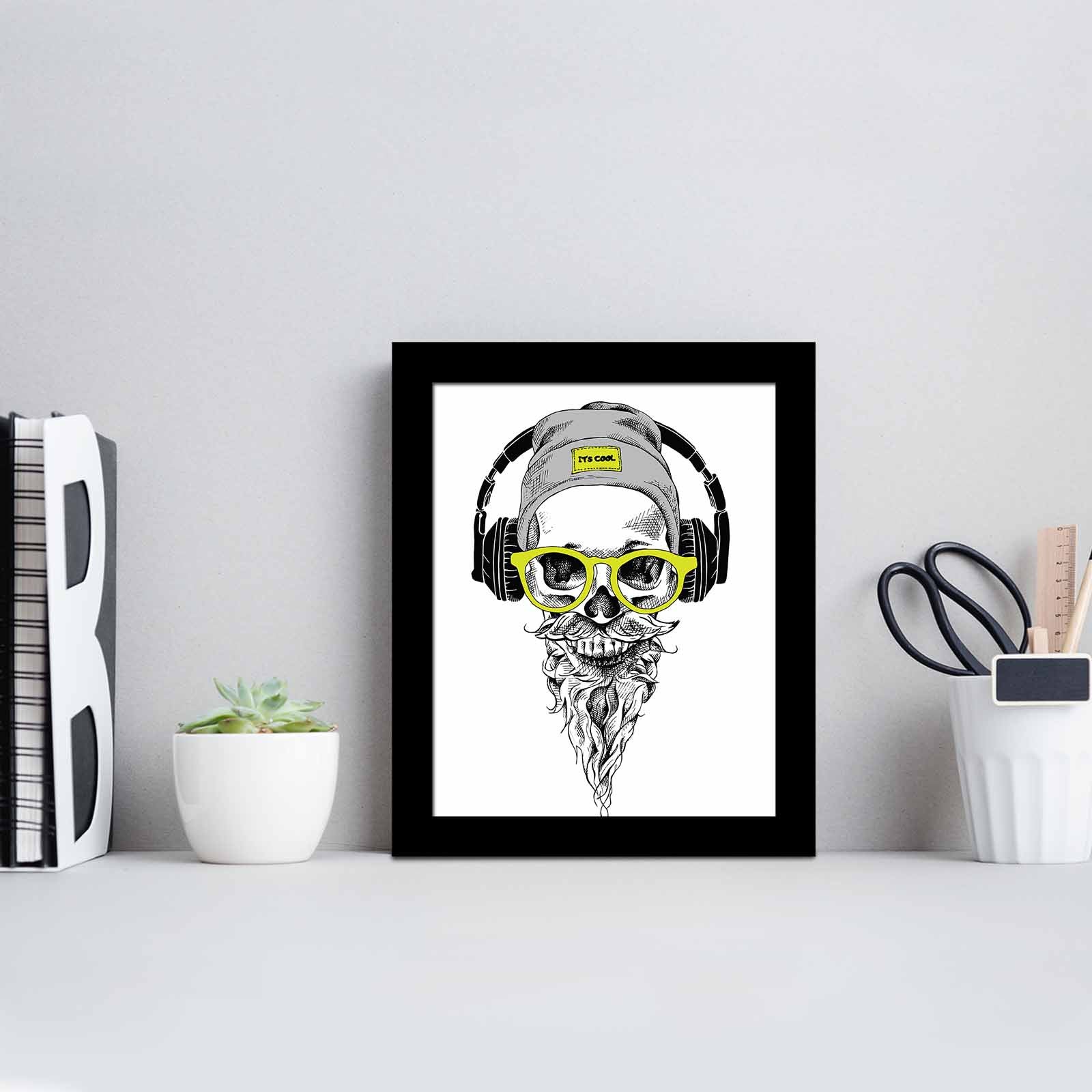 Quadro Decorativo MDF Emoldurado Multicolor SCT-029 - Arte Moderna para Decoração de Interiores 23,5x28,5cm