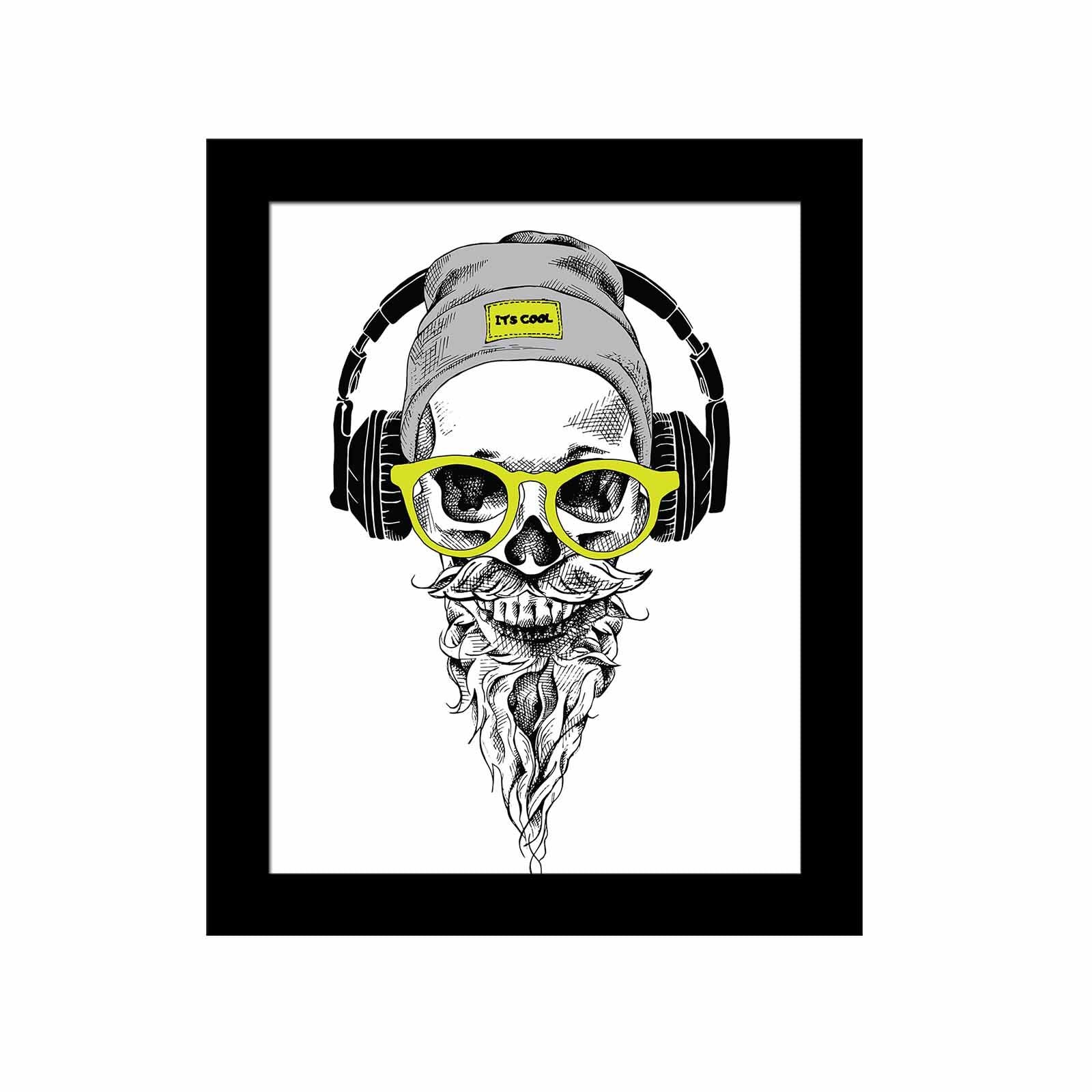 Quadro Decorativo MDF Emoldurado Multicolor SCT-029 - Arte Moderna para Decoração de Interiores 23,5x28,5cm