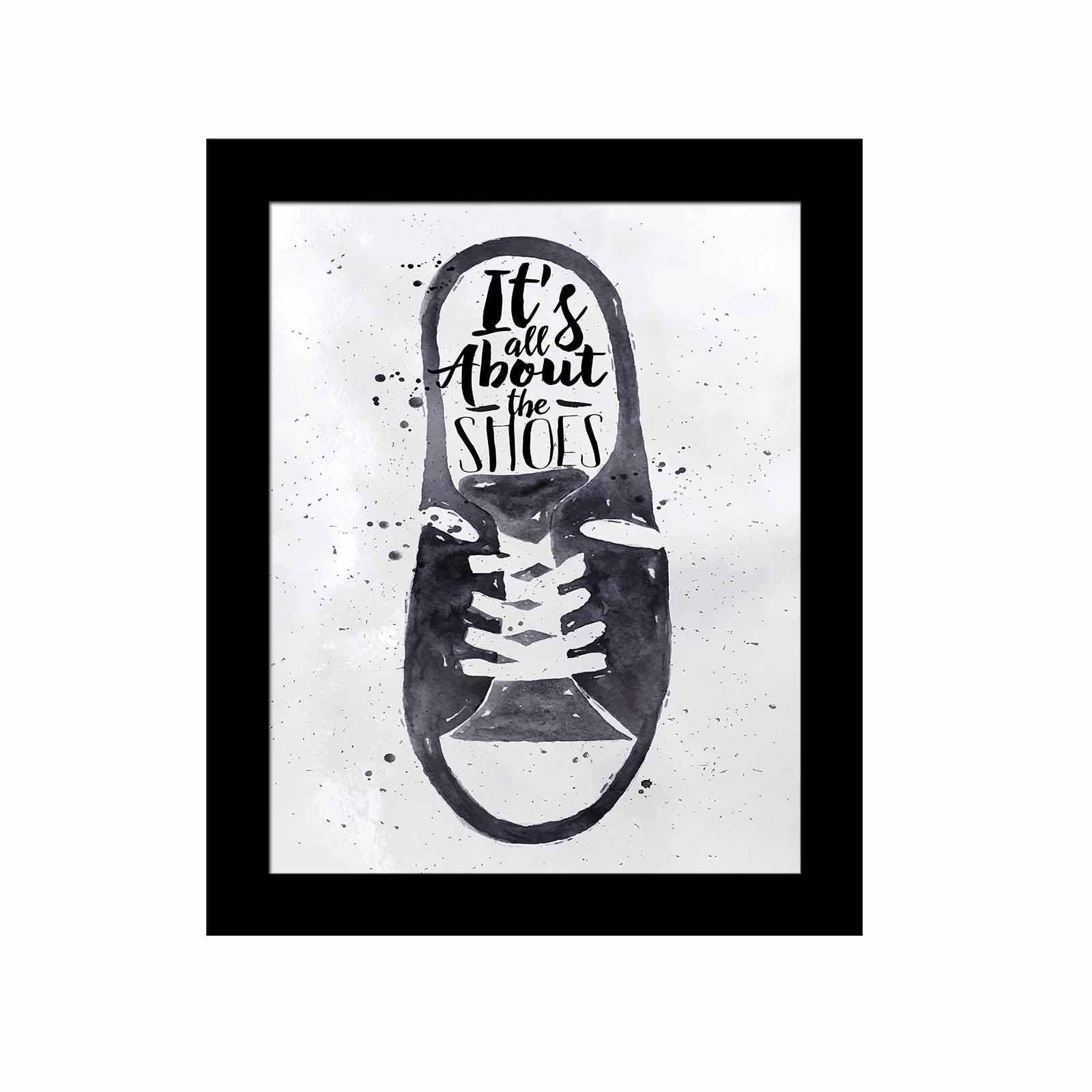 Quadro Decorativo MDF Emoldurado Multicolor SCT-030 - Arte Moderna para Decoração de Interiores 23,5x28,5cm