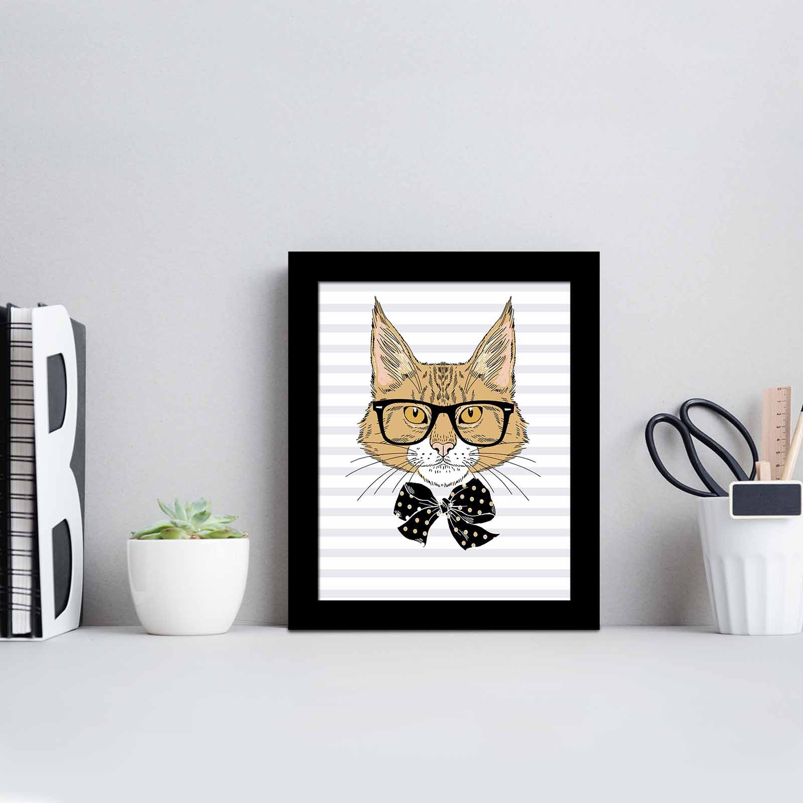 Quadro Decorativo MDF Emoldurado Multicolor SCT-033 - Arte Moderna para Decoração de Interiores 23,5x28,5cm