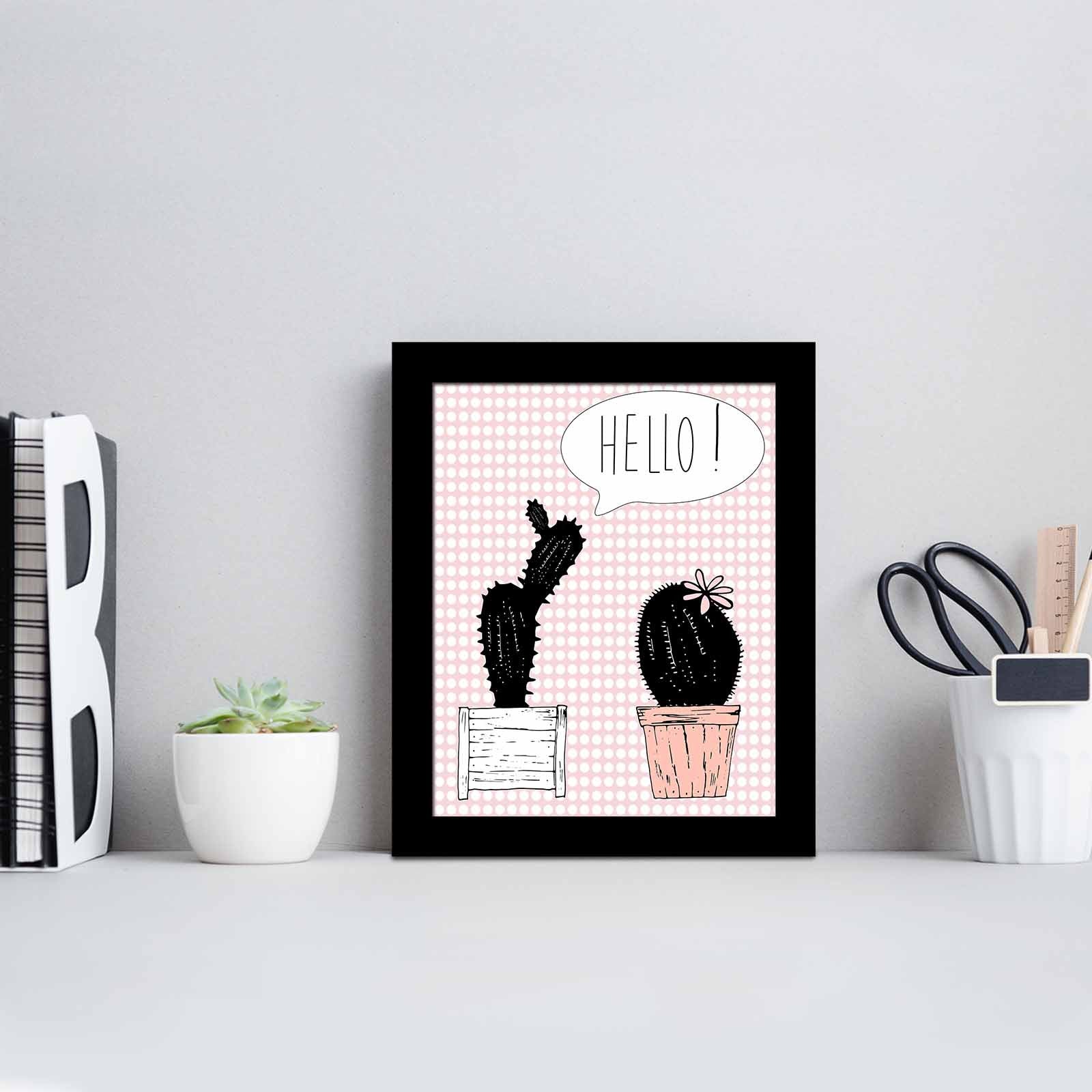 Quadro Decorativo MDF Emoldurado Multicolor SCT-035 - Arte Moderna para Decoração de Interiores 23,5x28,5cm