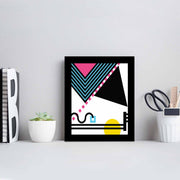 Quadro Decorativo MDF Emoldurado Multicolor SCT-039 - Arte Moderna para Decoração de Interiores 23,5x28,5cm