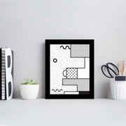 Quadro Decorativo MDF Emoldurado Multicolor SCT-041 - Arte Moderna para Decoração de Interiores 23,5x28,5cm