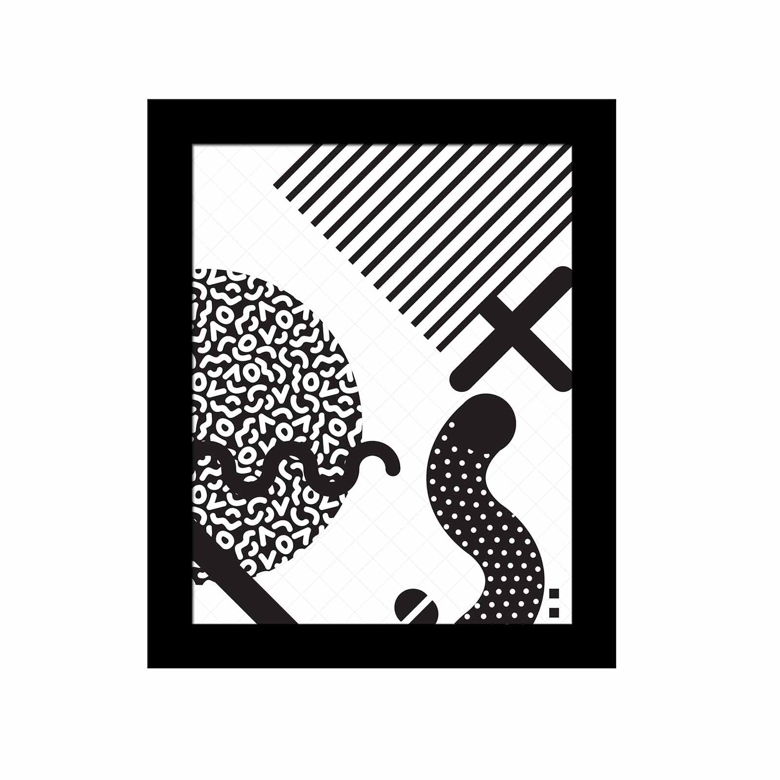 Quadro Decorativo MDF Multicolor com Moldura PVC 23,5x28,5cm - Arte Moderna para Decoração de Interiores