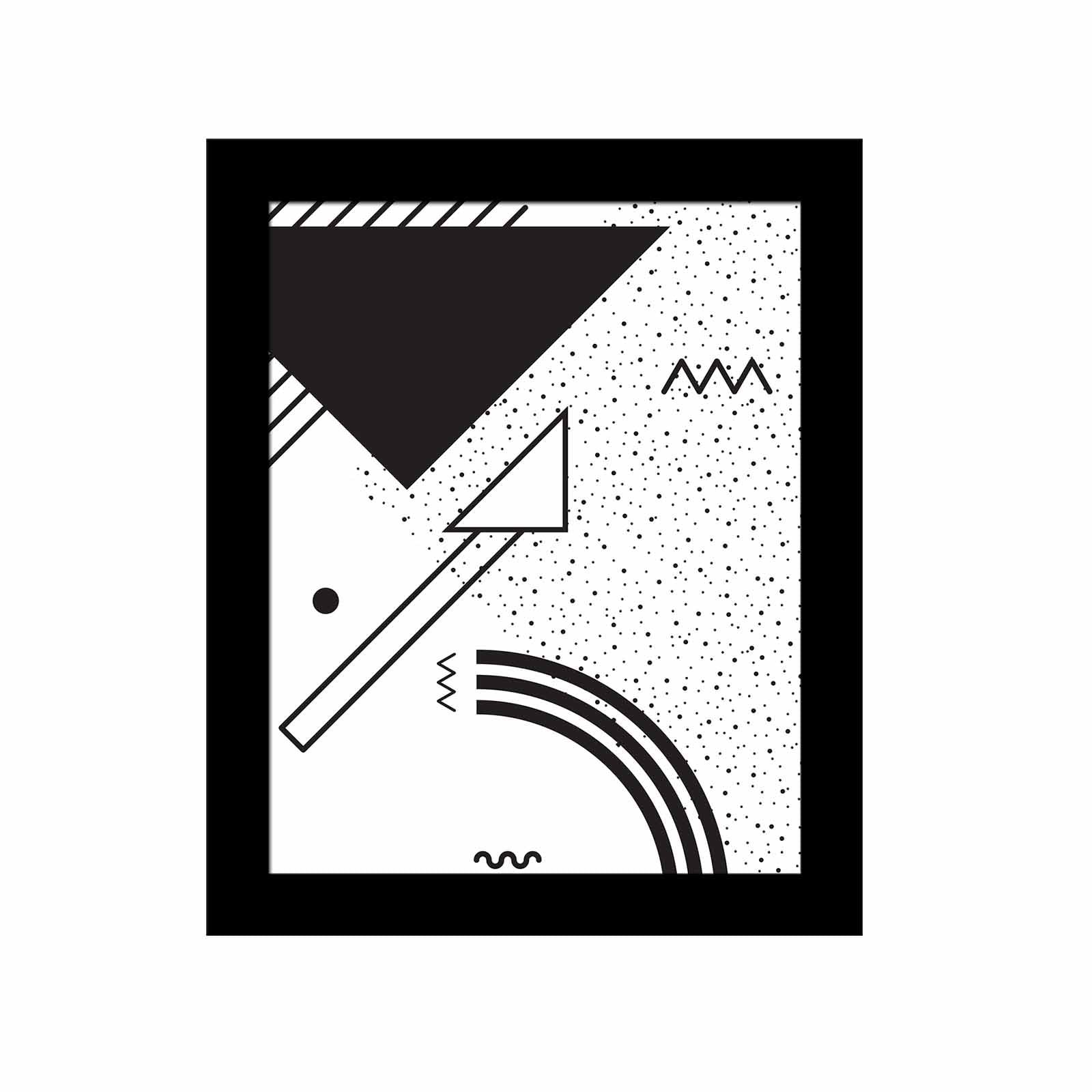 Quadro Decorativo MDF Emoldurado SCT-043 Multicolor 23,5x28,5cm - Arte Moderna para Decoração de Interiores