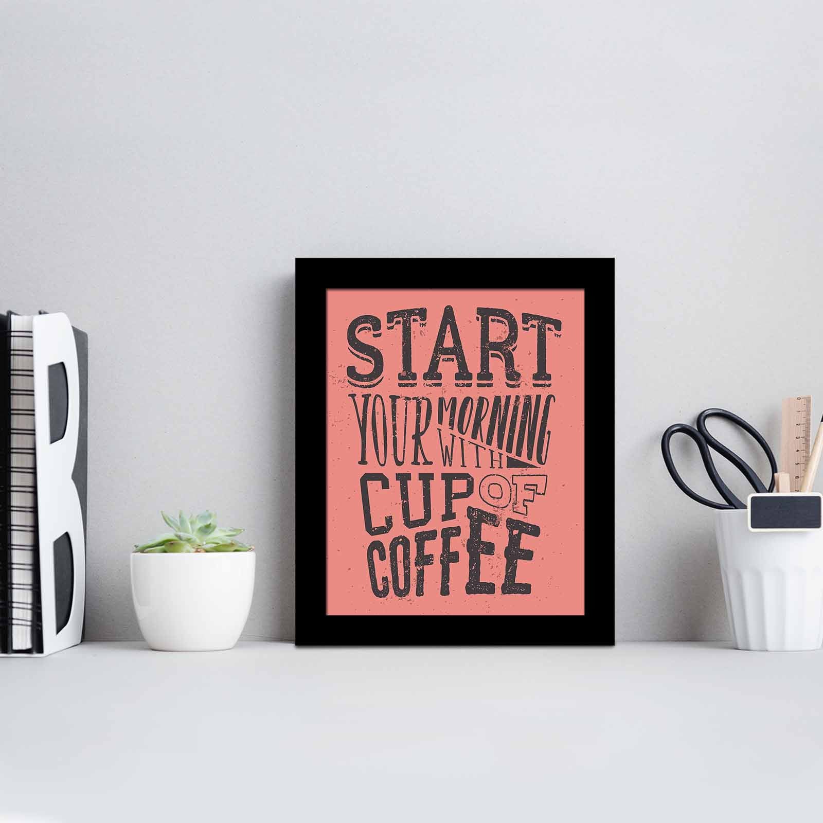 Quadro Decorativo MDF Emoldurado Multicolor SCT-044 - Arte Moderna para Decoração de Interiores 23,5x28,5cm