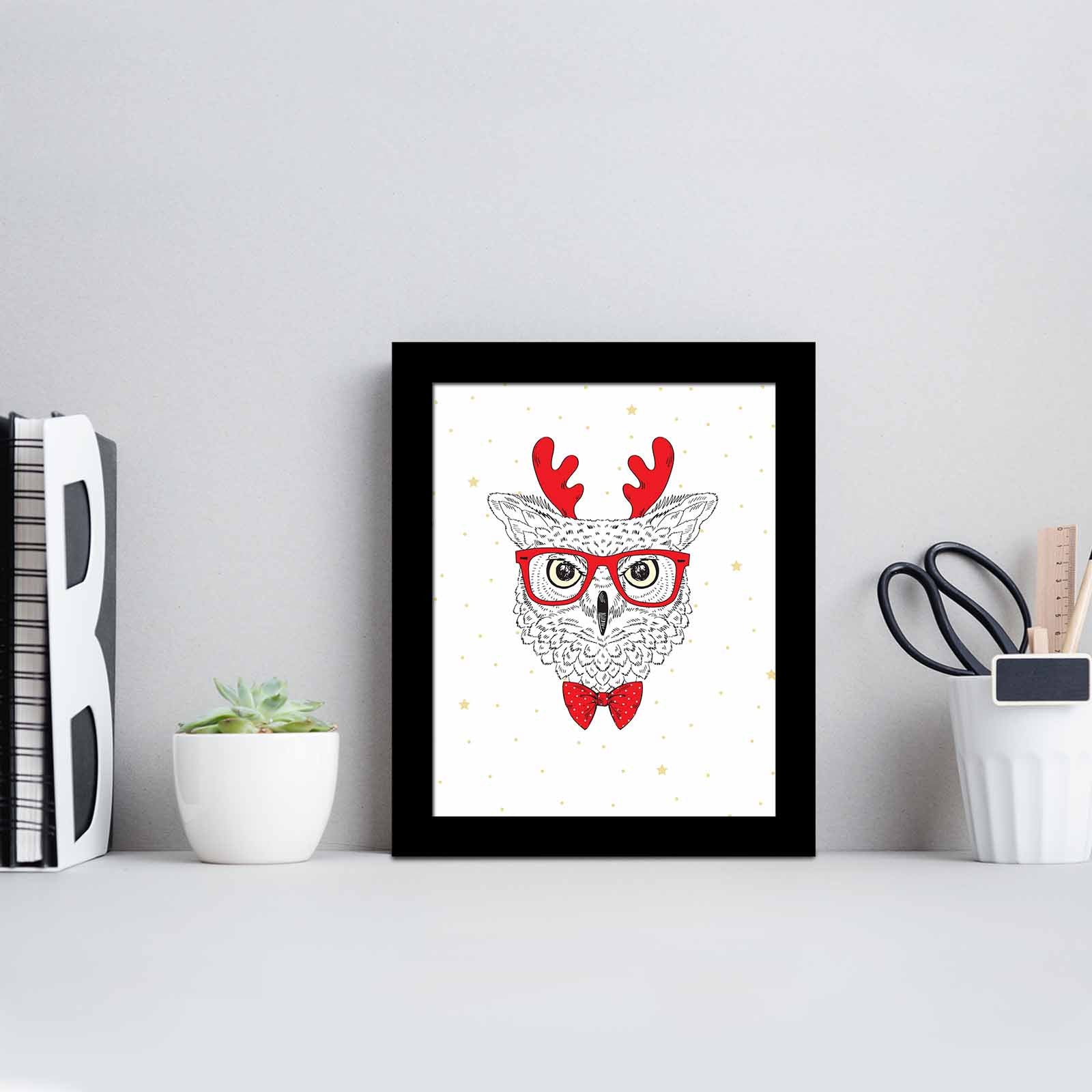 Quadro Decorativo MDF Emoldurado Multicolor SCT-046 - Arte Moderna para Decoração de Interiores 23,5x28,5cm