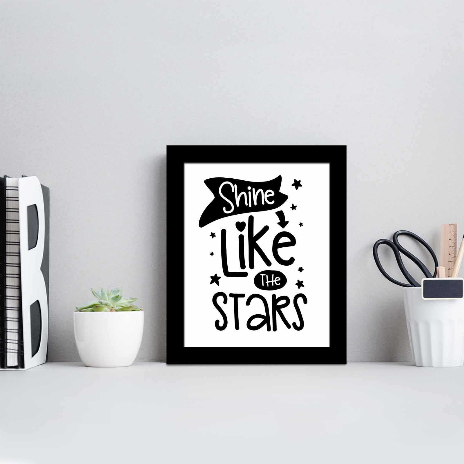 Quadro Decorativo MDF Emoldurado Multicolor SCT-051 - Arte Moderna para Decoração de Interiores 23,5x28,5cm