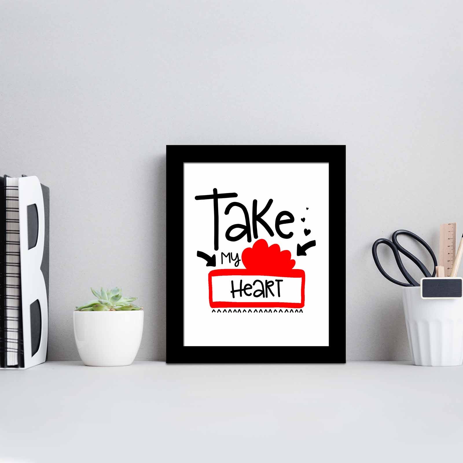 Quadro Decorativo MDF Emoldurado Multicolor SCT-052 - Arte Moderna para Decoração de Interiores 23,5x28,5cm