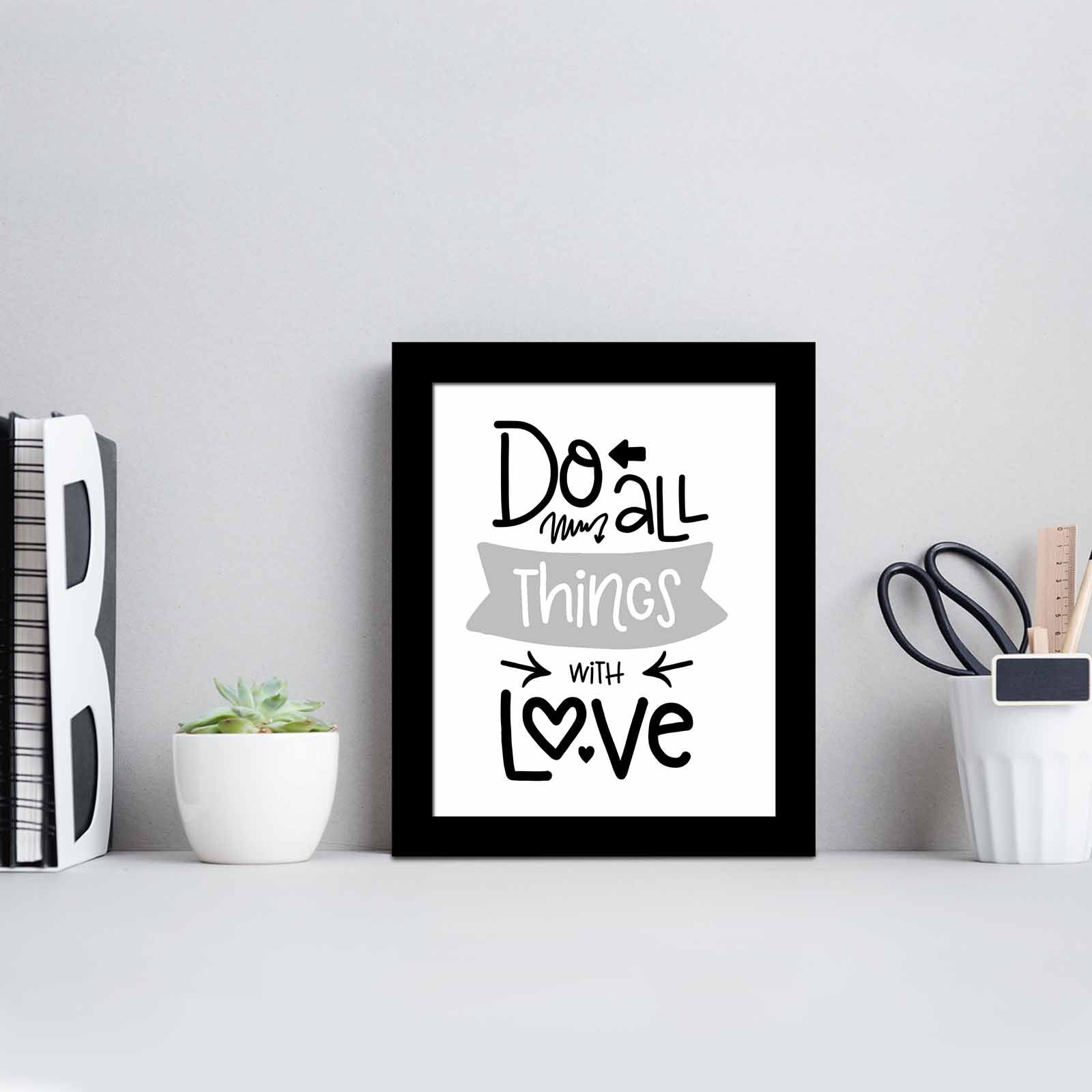 Quadro Decorativo MDF Emoldurado Multicolor SCT-057 - Arte Moderna para Decoração de Interiores 23,5x28,5cm