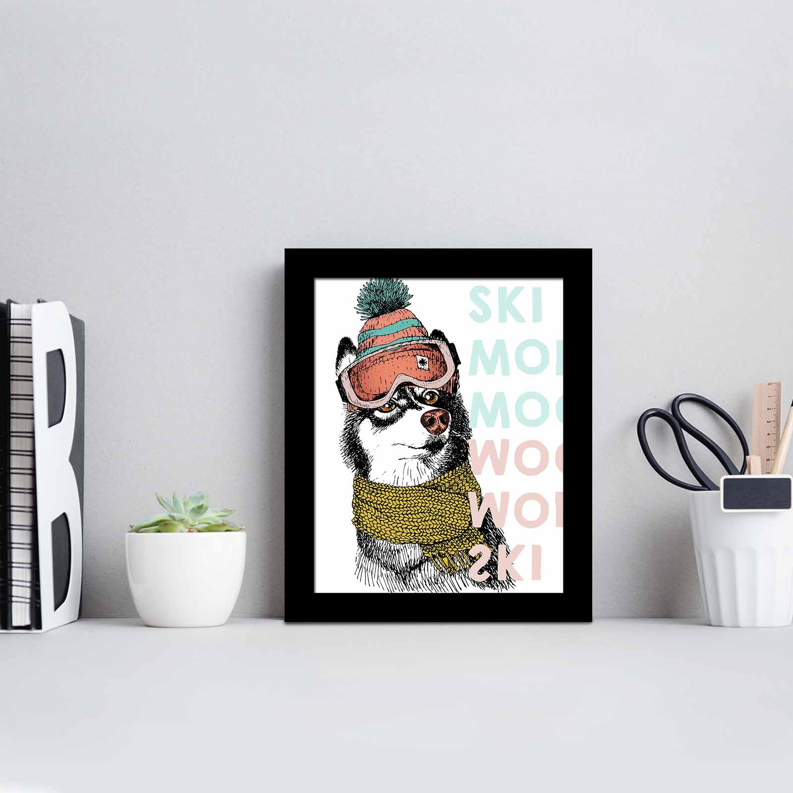 Quadro Decorativo MDF Emoldurado SCT-060 Multicolor 23,5x28,5cm - Arte Moderna para Transformar o Seu Espaço