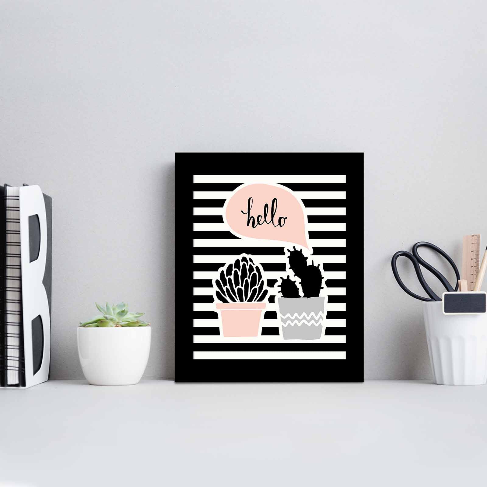 Quadro Decorativo MDF Emoldurado Multicolor SCT-061 - Arte Moderna para Decoração de Interiores 23,5x28,5cm