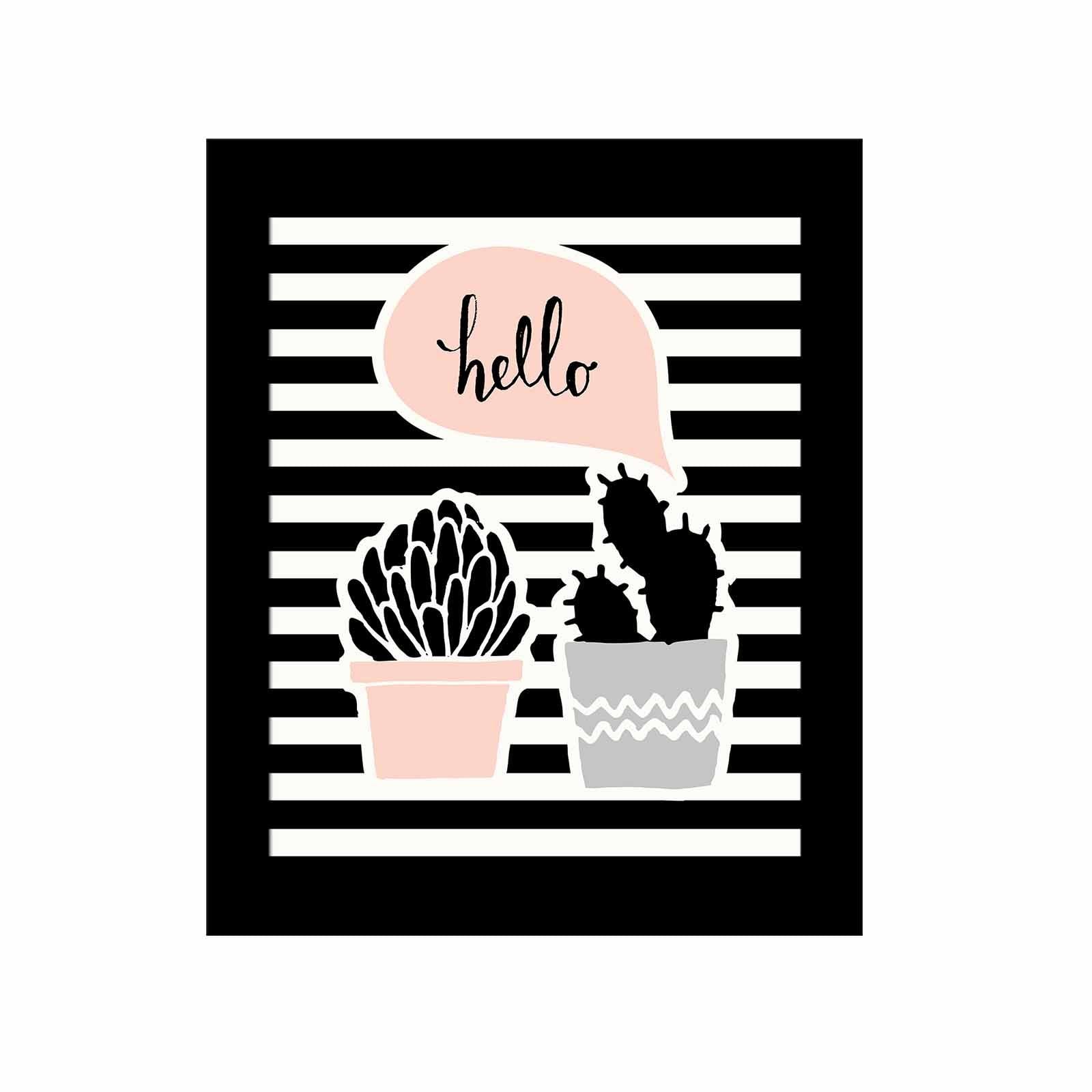 Quadro Decorativo MDF Emoldurado Multicolor SCT-061 - Arte Moderna para Decoração de Interiores 23,5x28,5cm