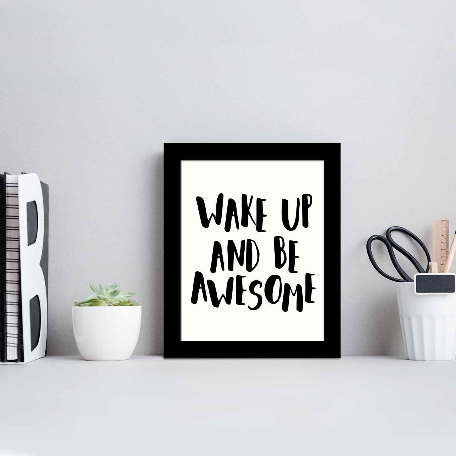 Quadro Decorativo MDF Emoldurado Multicolor SCT-064 - Arte Moderna para Decoração de Interiores 23,5x28,5cm