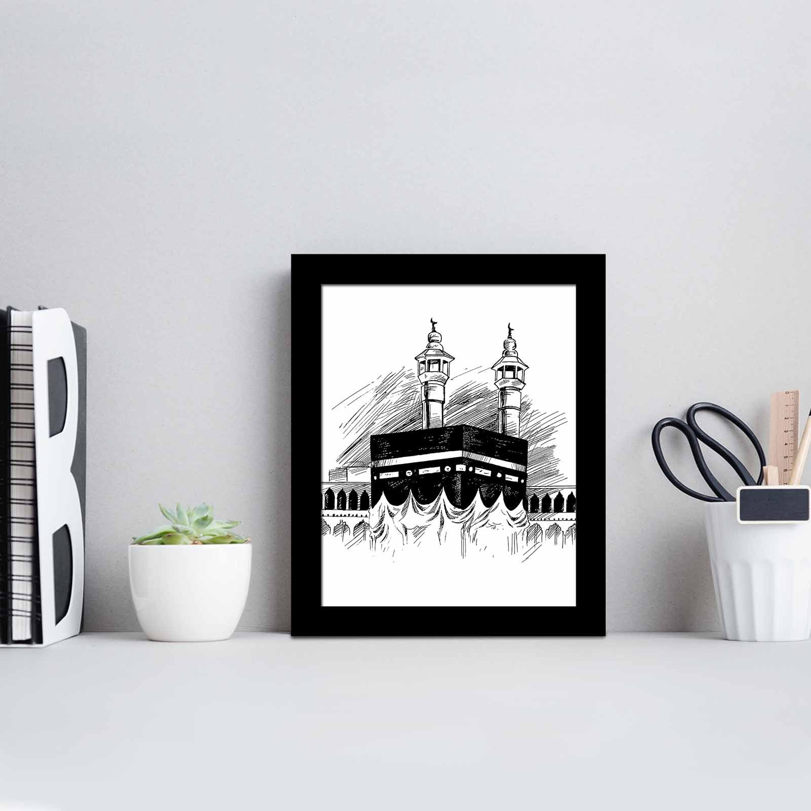 Quadro Decorativo MDF Multicolor com Moldura PVC 23,5x28,5cm - Arte Moderna para Decoração de Interiores