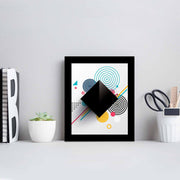 Quadro Decorativo MDF Emoldurado Multicolor SCT-067 - Arte Moderna para Decoração de Interiores 23,5x28,5cm