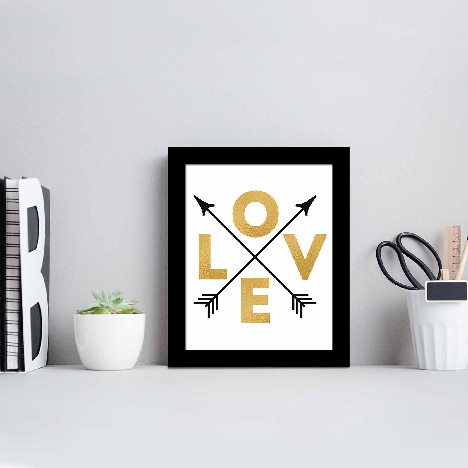 Quadro Decorativo MDF Multicolor com Moldura PVC 23,5x28,5cm - Arte Moderna para Decoração de Interiores