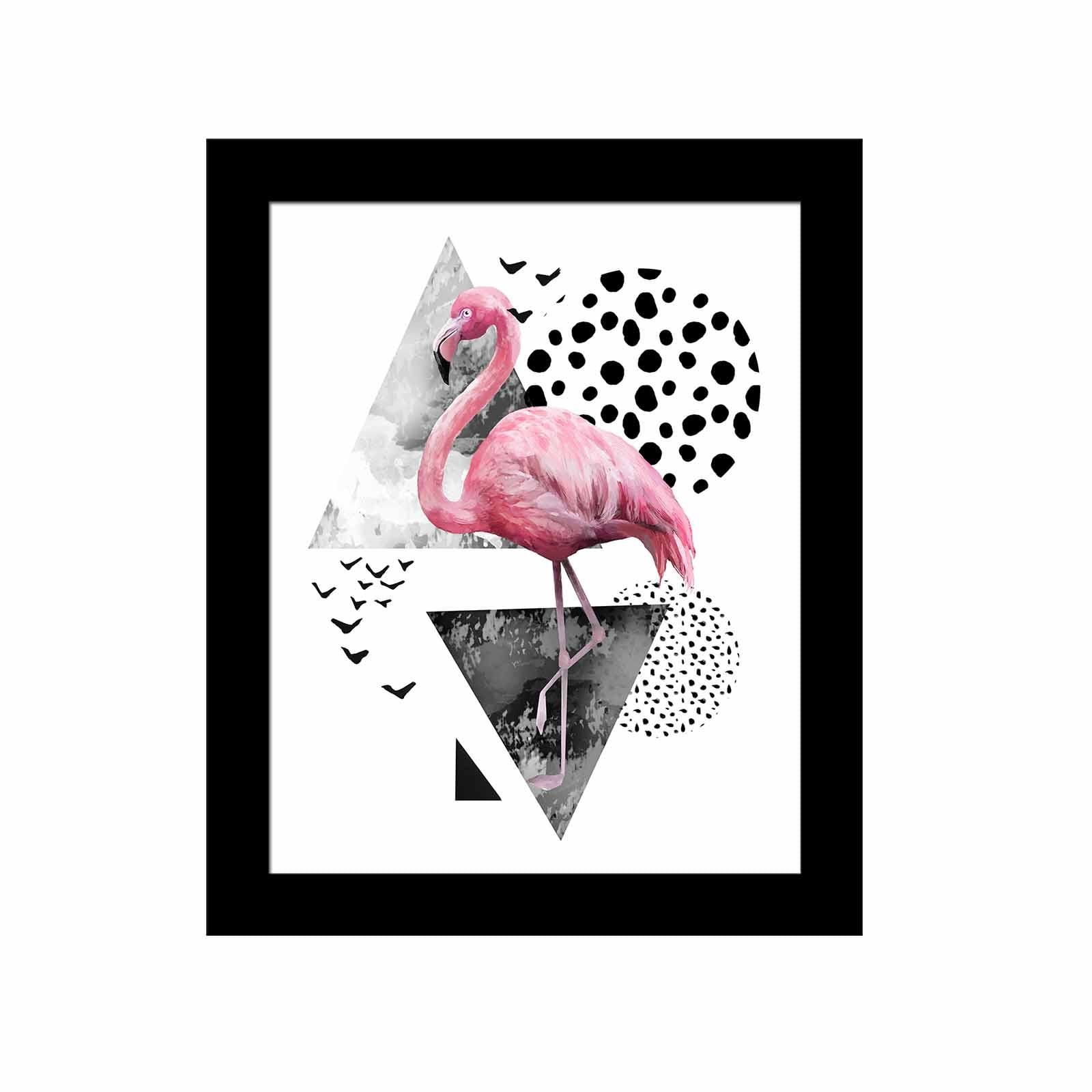 Quadro Decorativo MDF Emoldurado Multicolor SCT-069 - Arte Moderna para Decoração de Interiores 23,5x28,5cm