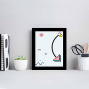 Quadro Decorativo MDF Emoldurado Multicolor SCT-071 - Arte Moderna para Decoração de Interiores 23,5x28,5cm