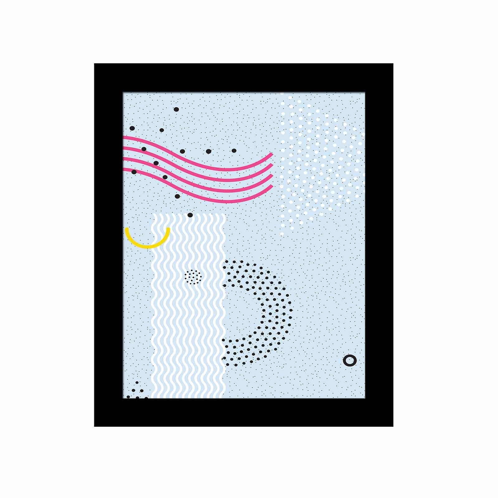 Quadro Decorativo MDF Emoldurado Multicolor SCT-072 - Arte Moderna para Decoração de Interiores 23,5x28,5cm