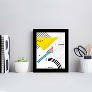 Quadro Decorativo MDF Emoldurado Multicolor SCT-073 - Arte Moderna para Decoração de Interiores 23,5x28,5cm