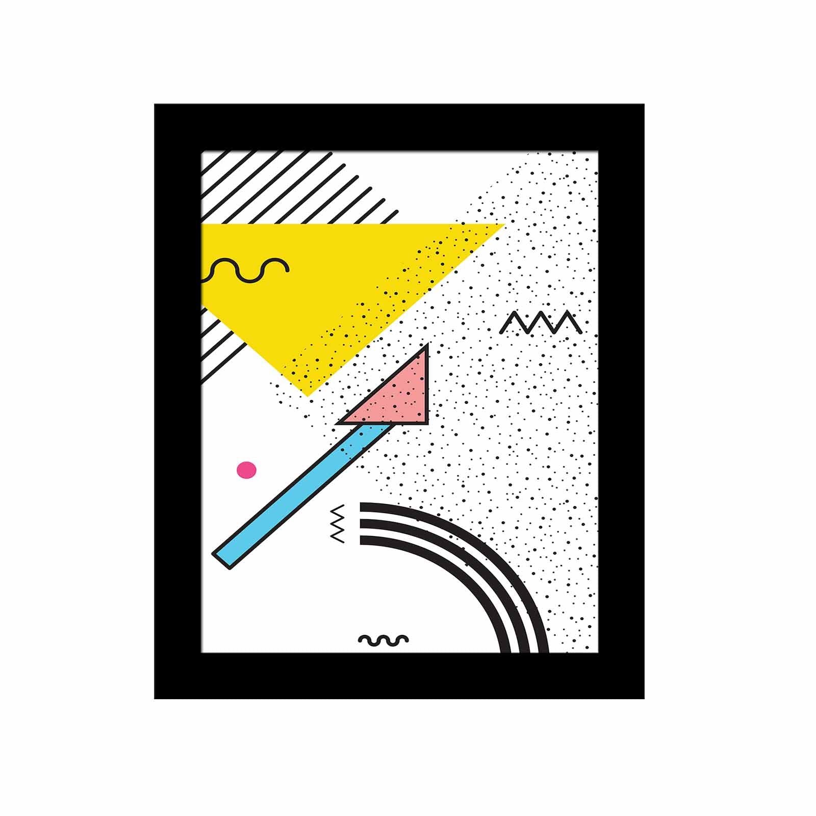 Quadro Decorativo MDF Emoldurado Multicolor SCT-073 - Arte Moderna para Decoração de Interiores 23,5x28,5cm