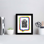 Quadro Decorativo MDF Emoldurado Multicolor SCT-074 - Arte Moderna para Decoração de Interiores 23,5x28,5cm