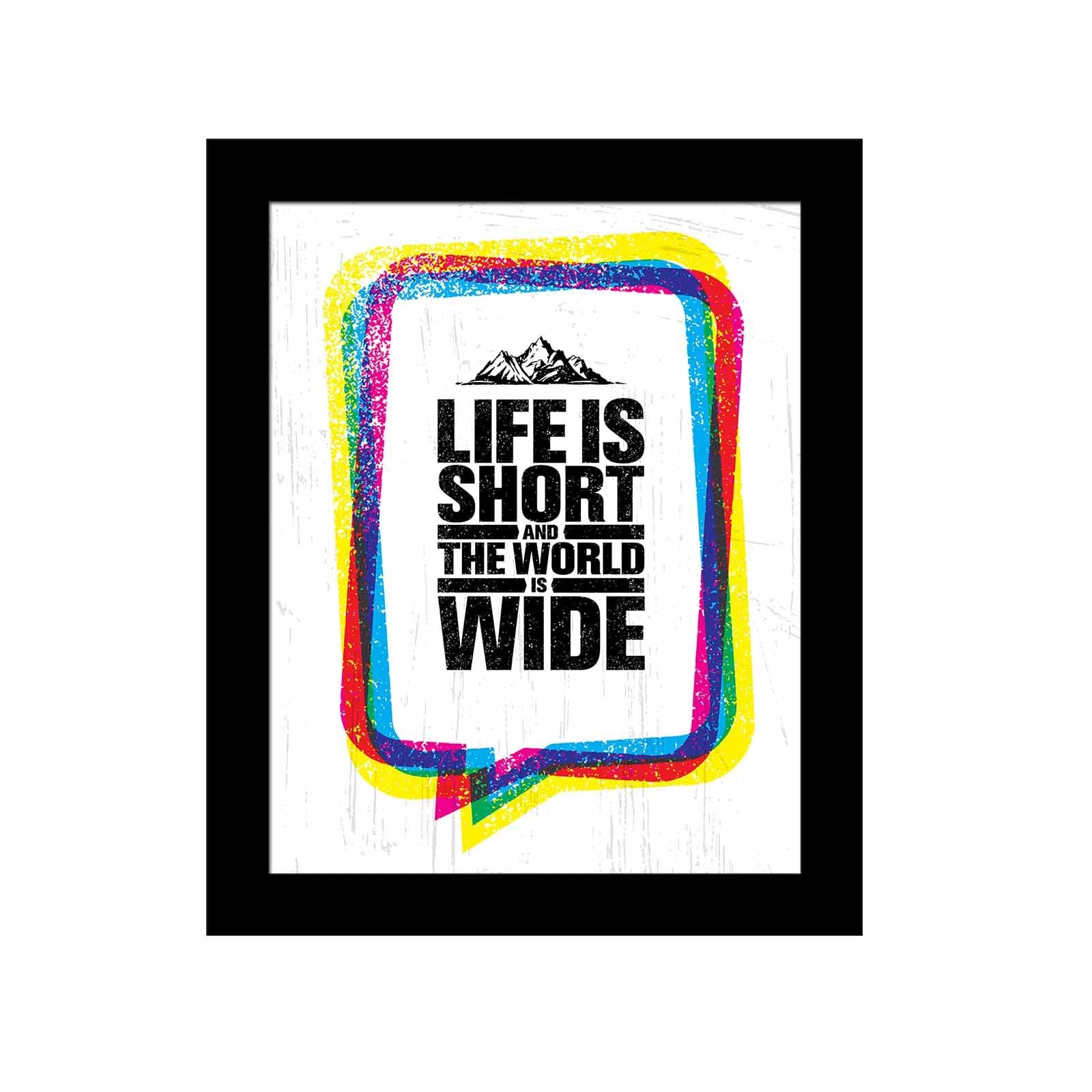 Quadro Decorativo MDF Emoldurado Multicolor SCT-074 - Arte Moderna para Decoração de Interiores 23,5x28,5cm