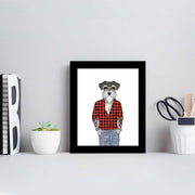 Quadro Decorativo MDF Emoldurado Multicolor SCT-075 - Arte Moderna para Decoração de Interiores 23,5x28,5cm