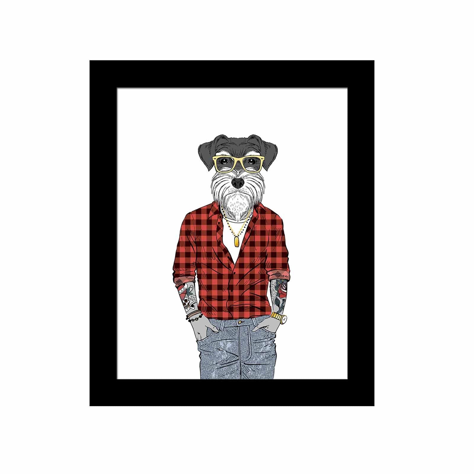 Quadro Decorativo MDF Emoldurado Multicolor SCT-075 - Arte Moderna para Decoração de Interiores 23,5x28,5cm